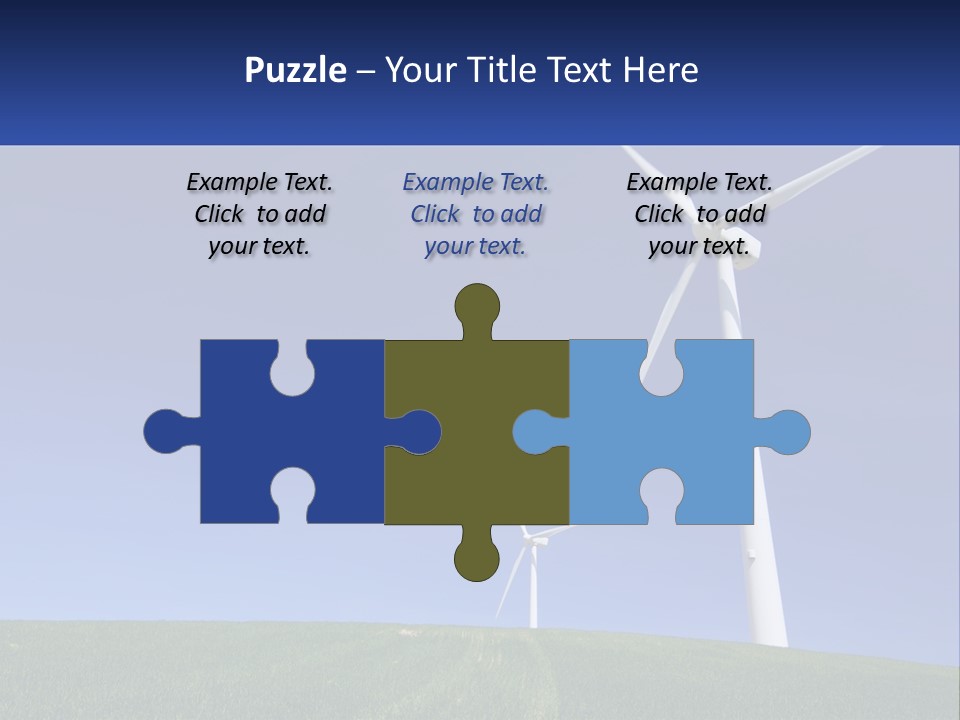 A Group Of Windmills In A Green Field PowerPoint Template