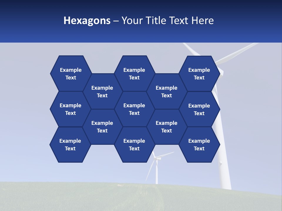 A Group Of Windmills In A Green Field PowerPoint Template