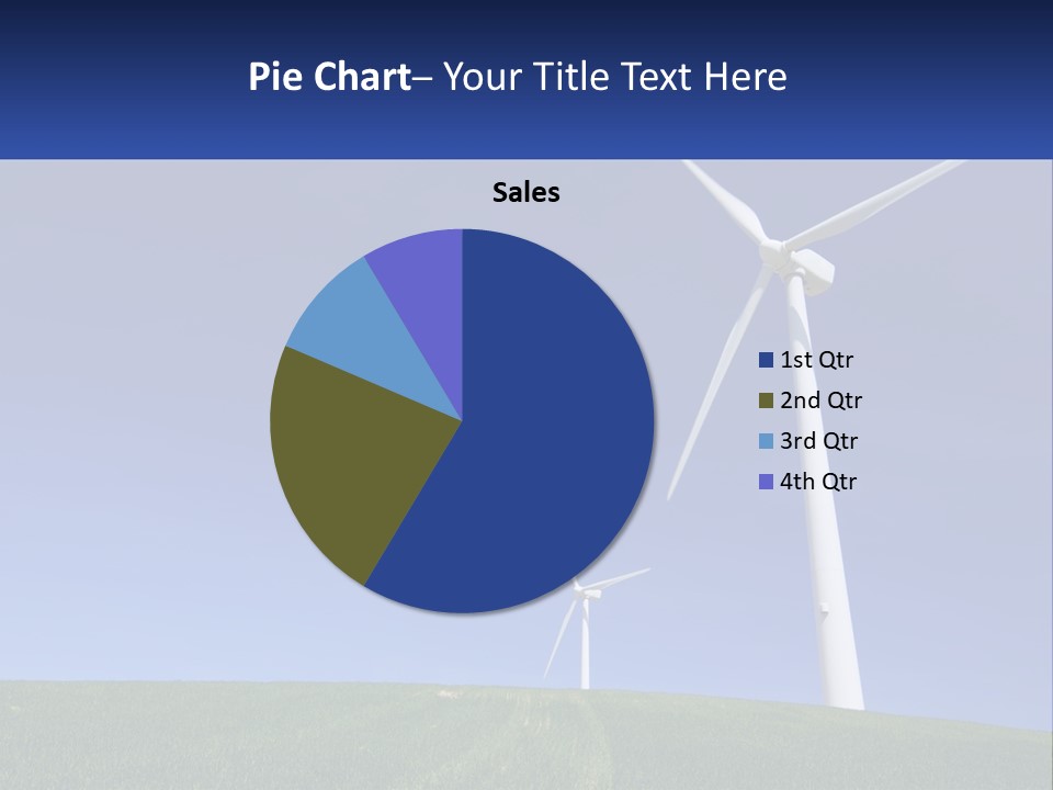 A Group Of Windmills In A Green Field PowerPoint Template