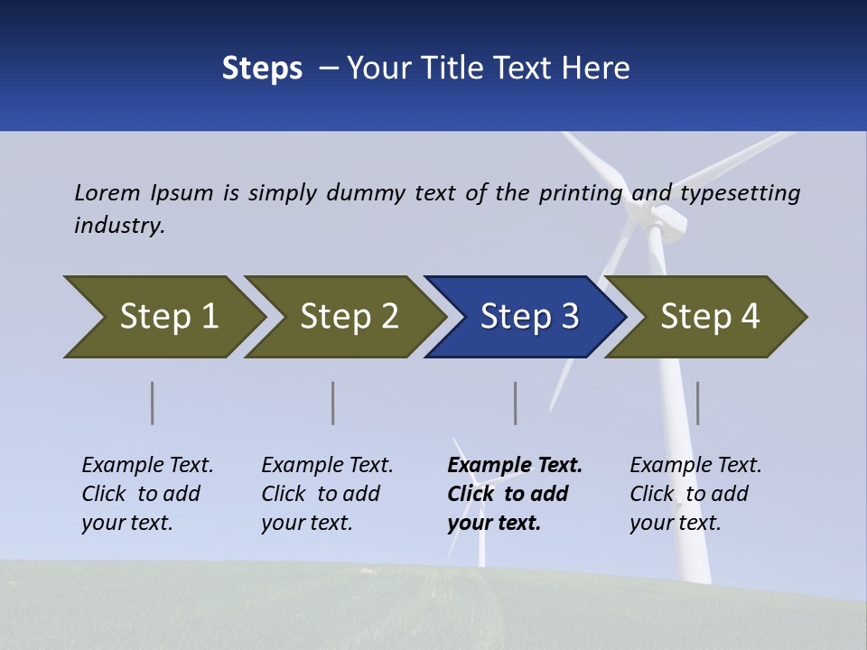A Group Of Windmills In A Green Field PowerPoint Template