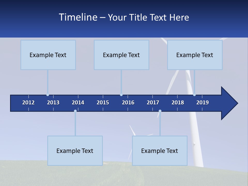 A Group Of Windmills In A Green Field PowerPoint Template