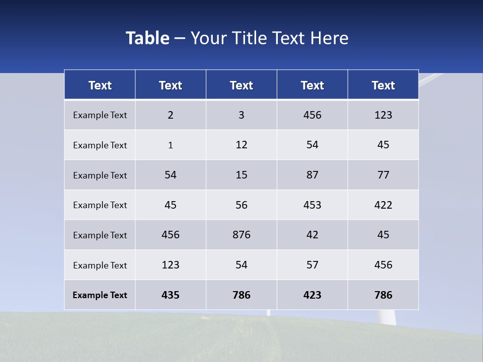 A Group Of Windmills In A Green Field PowerPoint Template