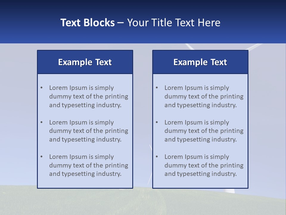 A Group Of Windmills In A Green Field PowerPoint Template