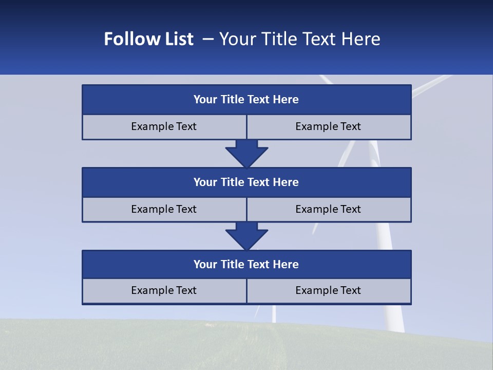 A Group Of Windmills In A Green Field PowerPoint Template