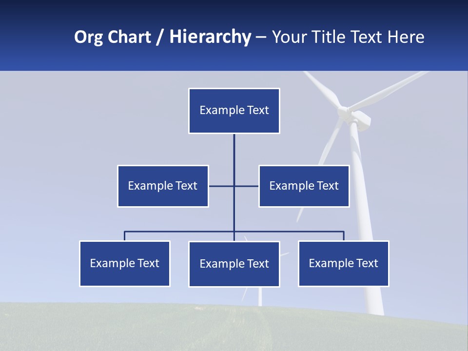 A Group Of Windmills In A Green Field PowerPoint Template