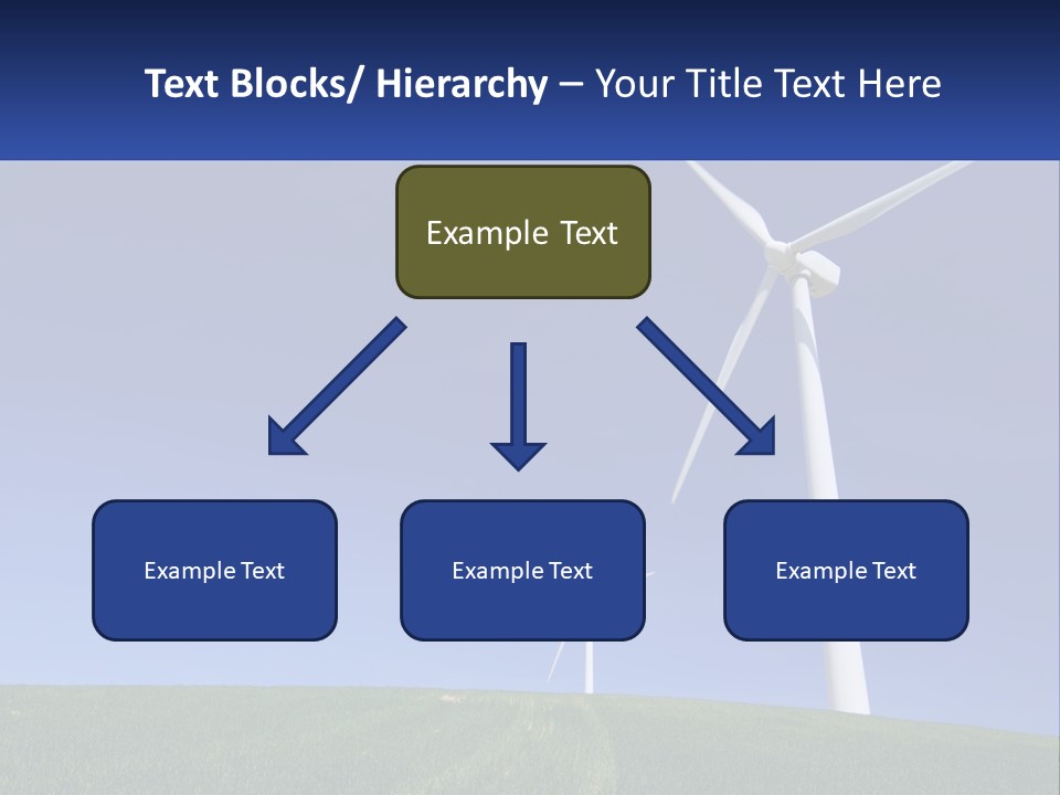 A Group Of Windmills In A Green Field PowerPoint Template