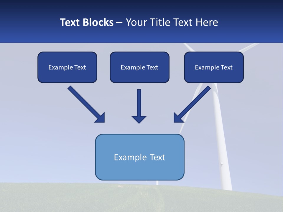 A Group Of Windmills In A Green Field PowerPoint Template