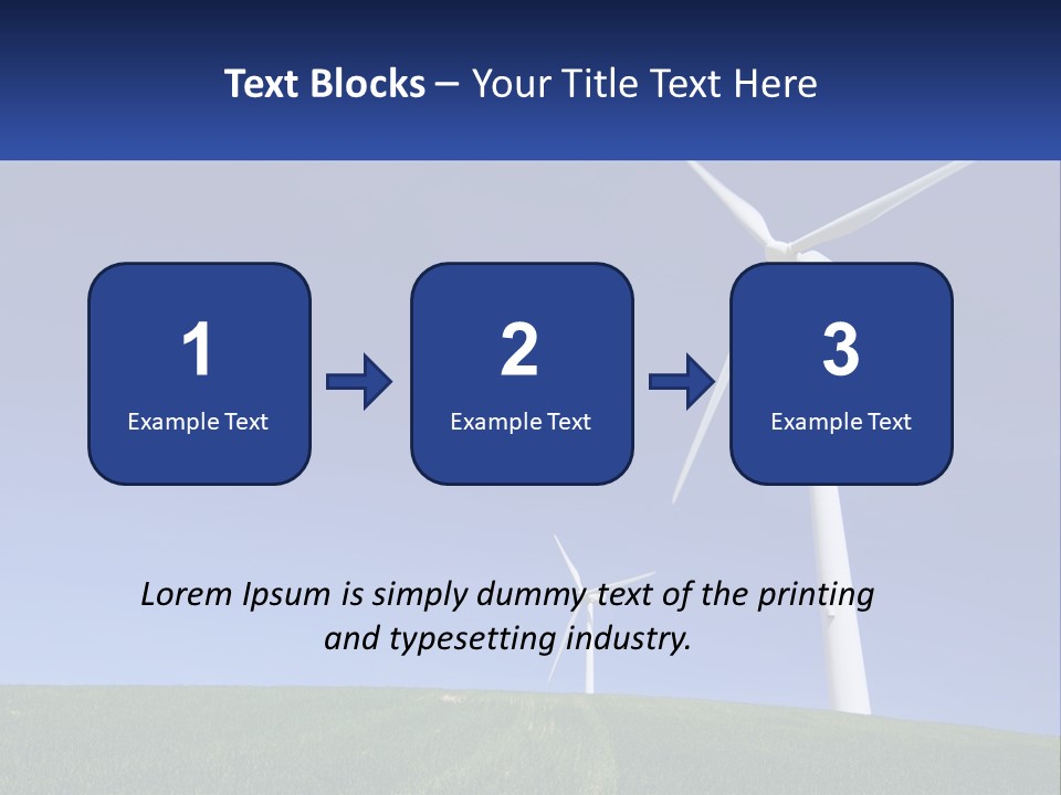 A Group Of Windmills In A Green Field PowerPoint Template