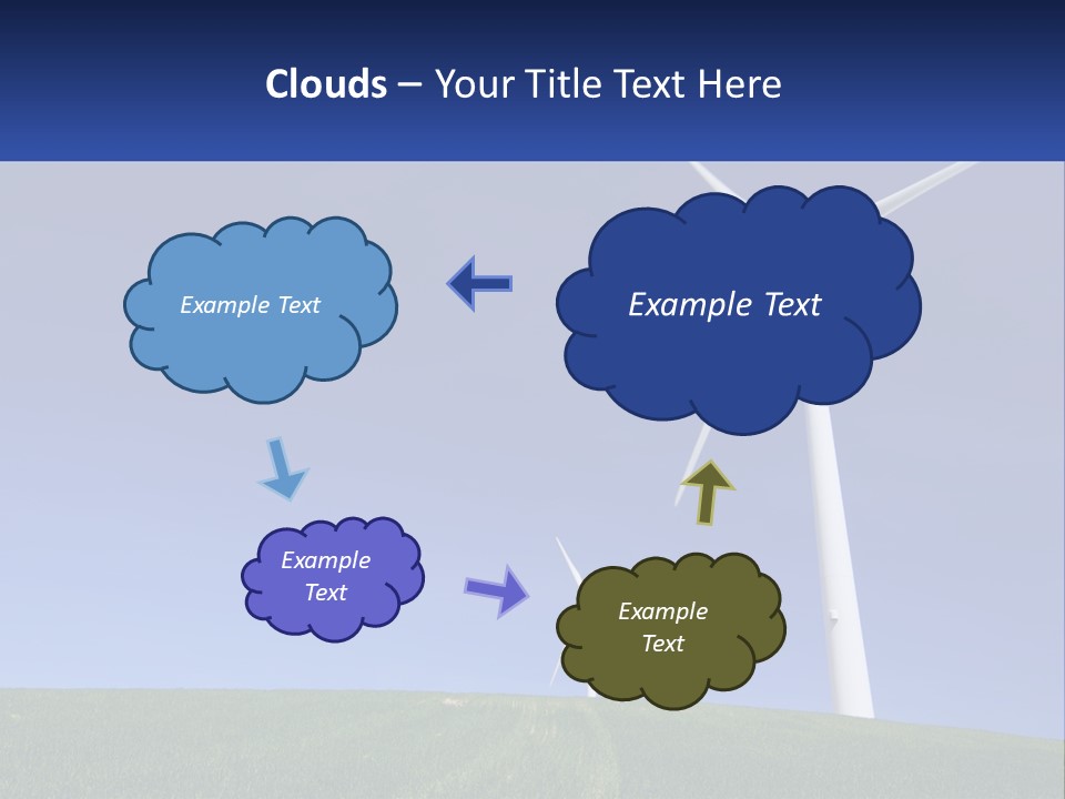 A Group Of Windmills In A Green Field PowerPoint Template