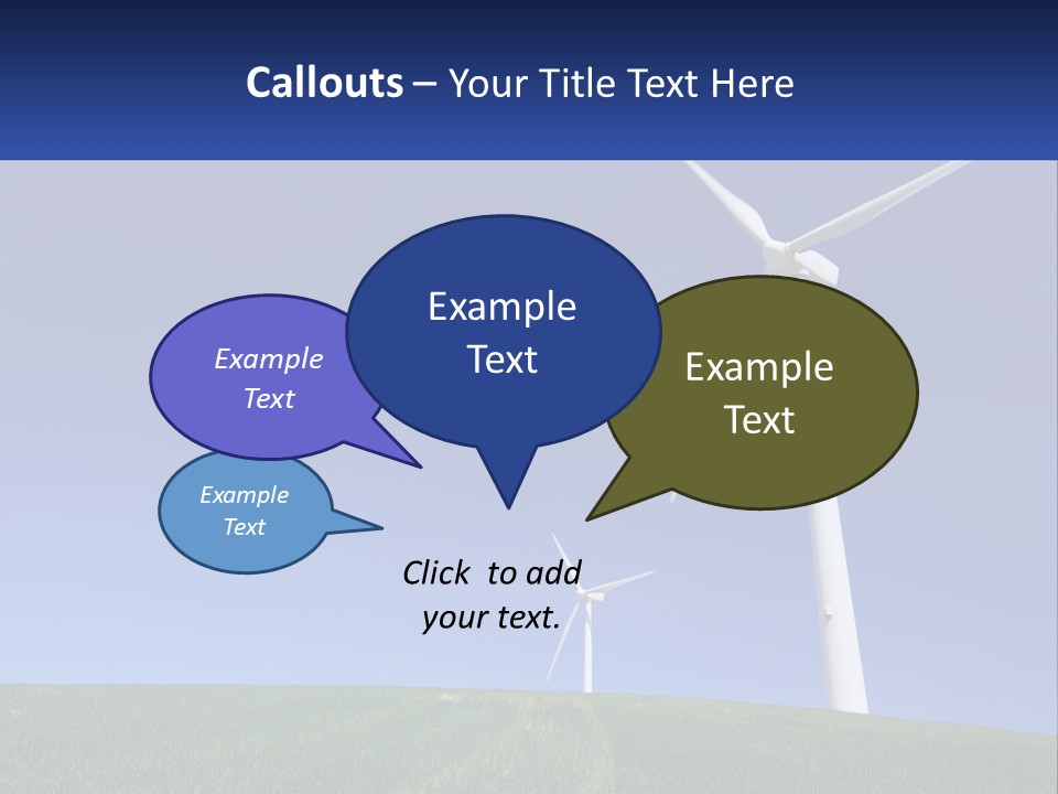 A Group Of Windmills In A Green Field PowerPoint Template