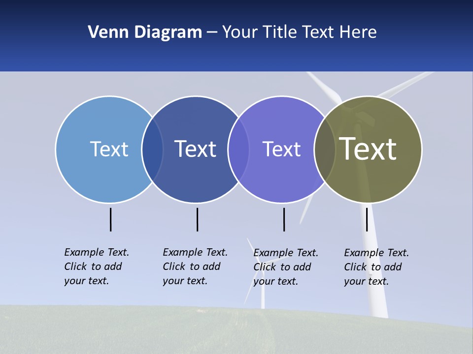 A Group Of Windmills In A Green Field PowerPoint Template