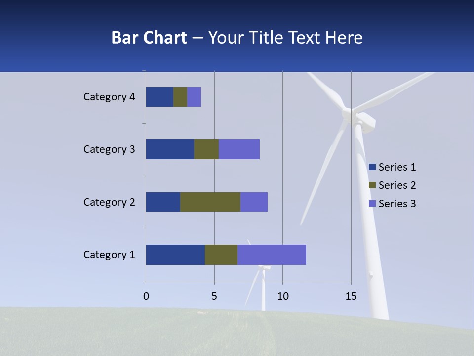 A Group Of Windmills In A Green Field PowerPoint Template