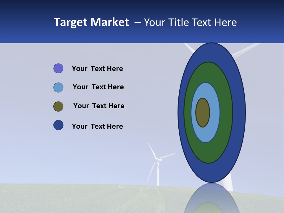 A Group Of Windmills In A Green Field PowerPoint Template