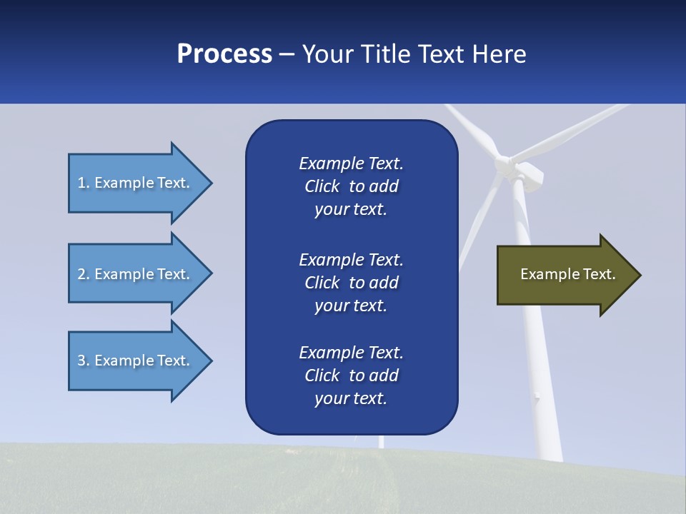 A Group Of Windmills In A Green Field PowerPoint Template