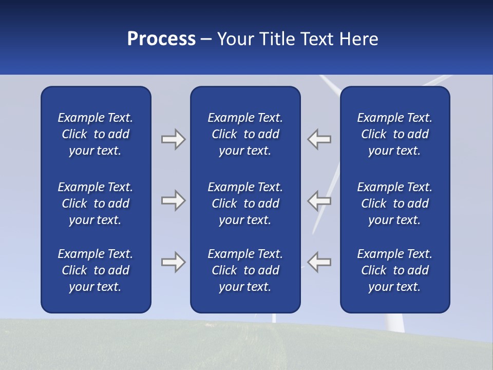 A Group Of Windmills In A Green Field PowerPoint Template