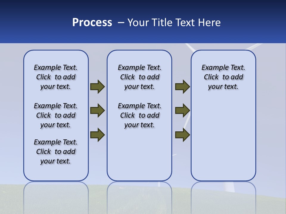 A Group Of Windmills In A Green Field PowerPoint Template