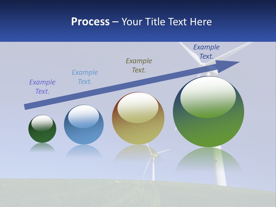 A Group Of Windmills In A Green Field PowerPoint Template