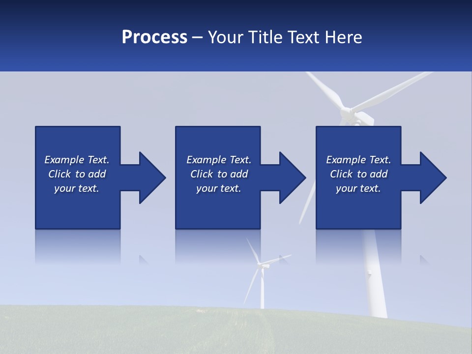 A Group Of Windmills In A Green Field PowerPoint Template