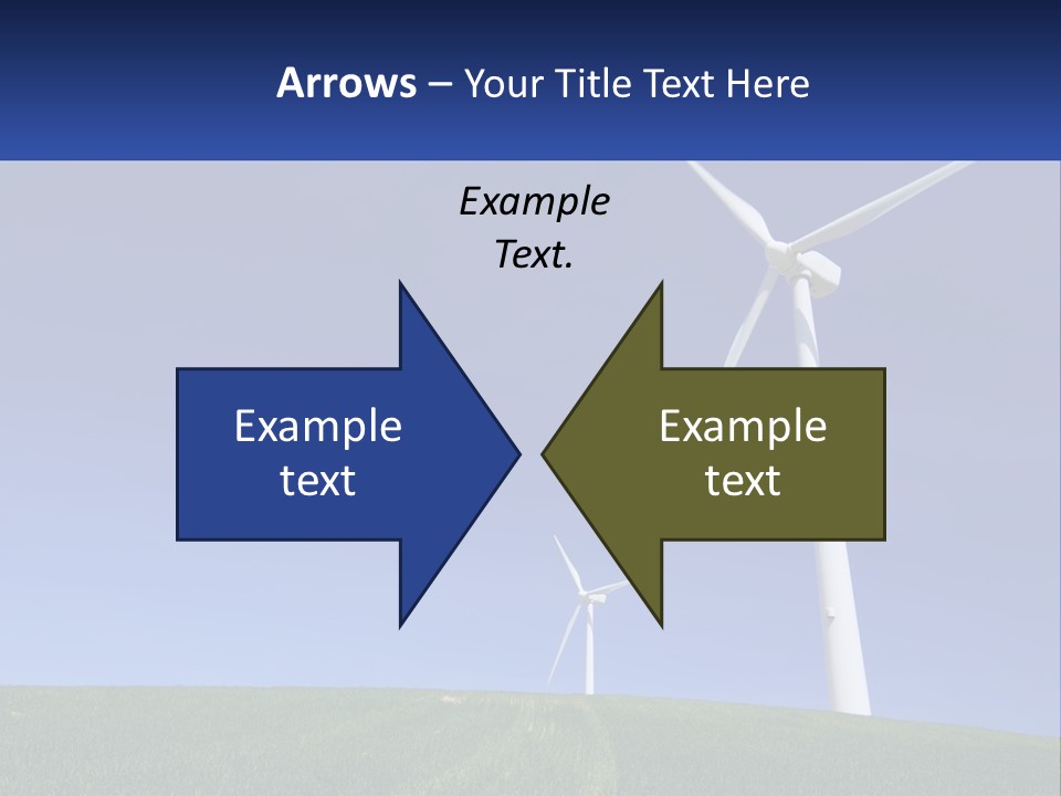 A Group Of Windmills In A Green Field PowerPoint Template