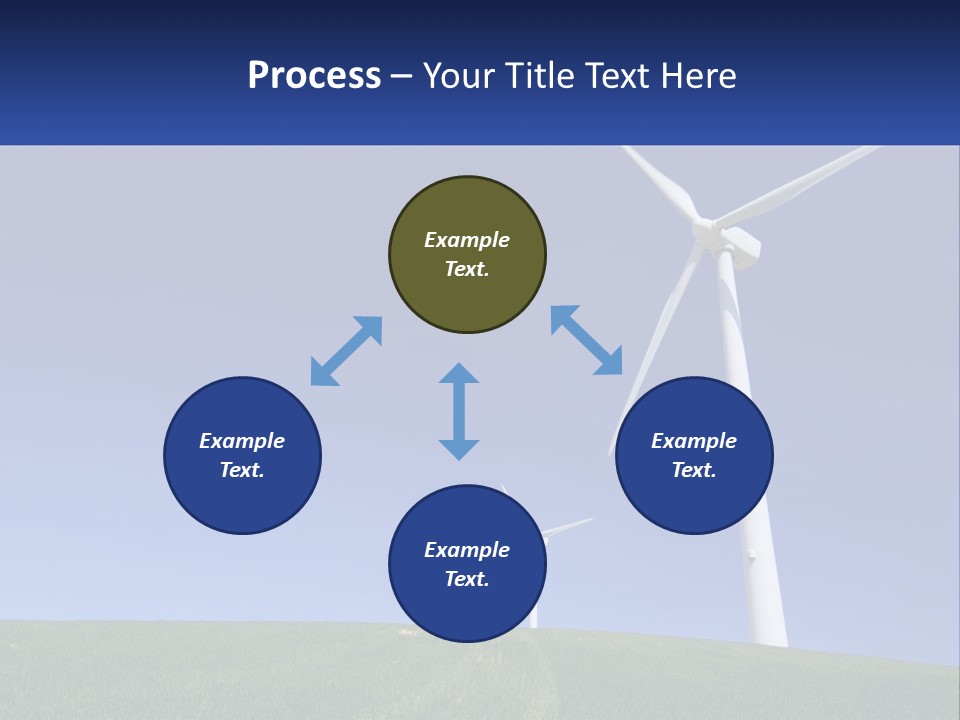 A Group Of Windmills In A Green Field PowerPoint Template