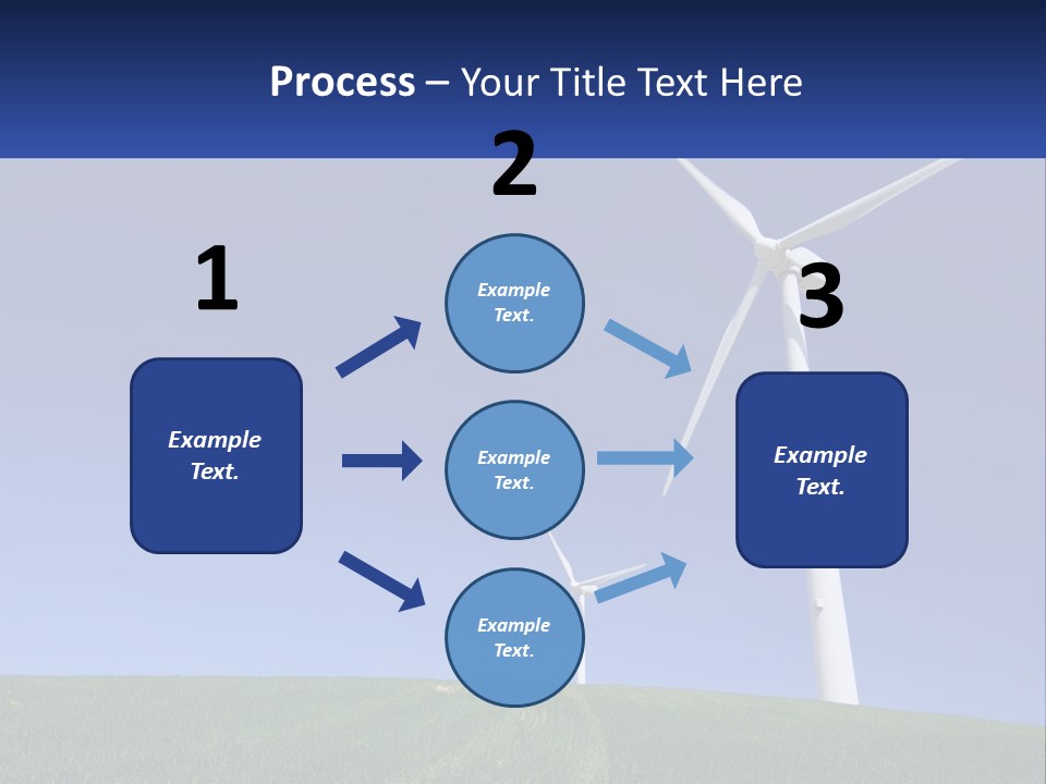 A Group Of Windmills In A Green Field PowerPoint Template