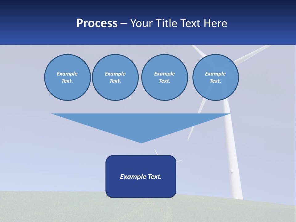 A Group Of Windmills In A Green Field PowerPoint Template