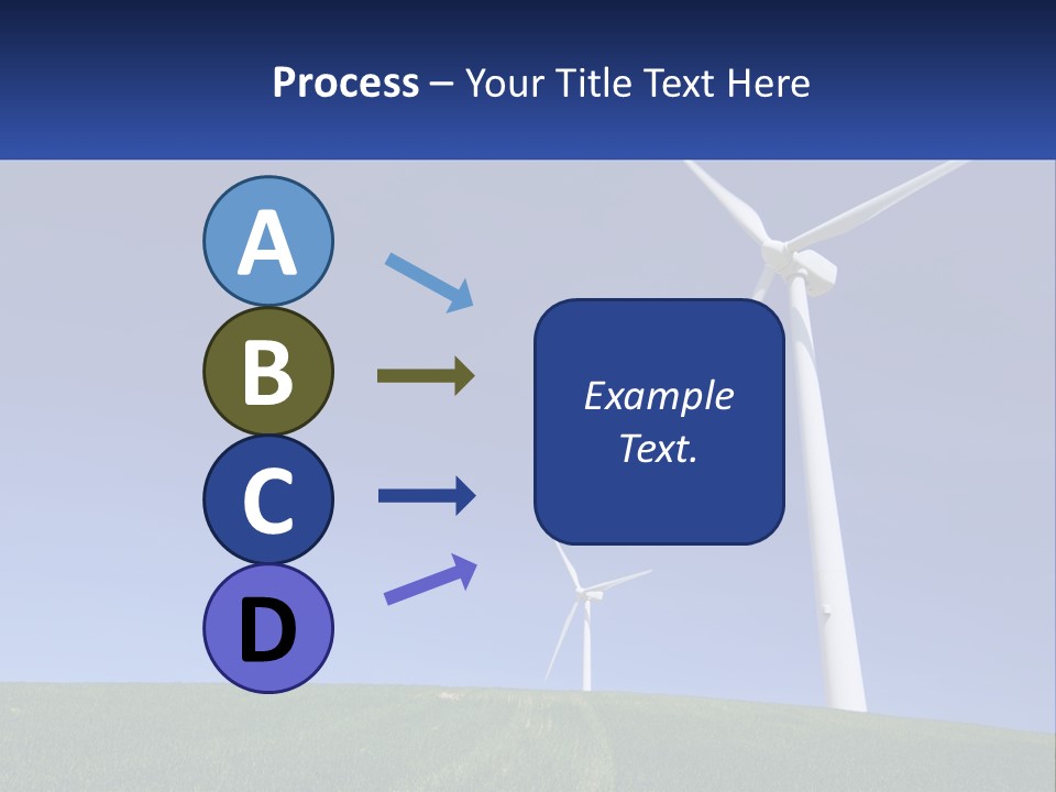 A Group Of Windmills In A Green Field PowerPoint Template