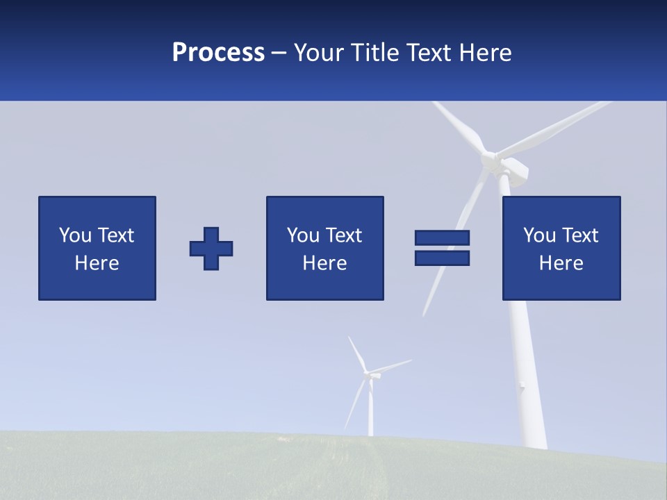 A Group Of Windmills In A Green Field PowerPoint Template
