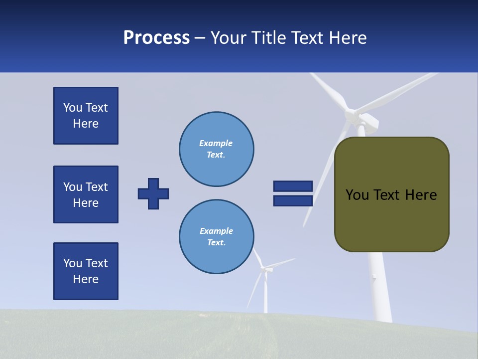 A Group Of Windmills In A Green Field PowerPoint Template