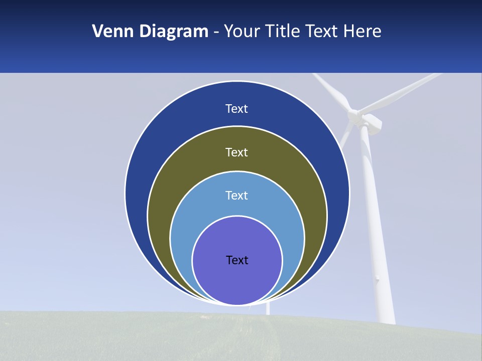 A Group Of Windmills In A Green Field PowerPoint Template