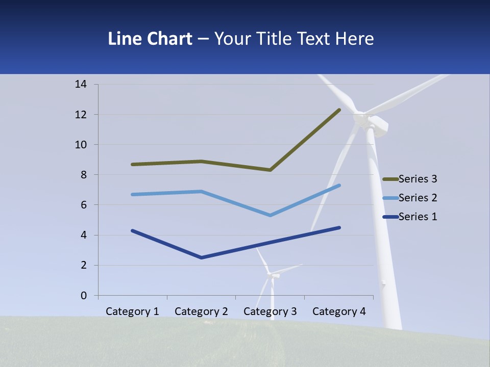 A Group Of Windmills In A Green Field PowerPoint Template