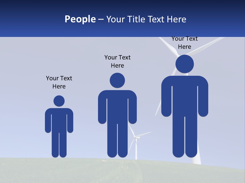 A Group Of Windmills In A Green Field PowerPoint Template