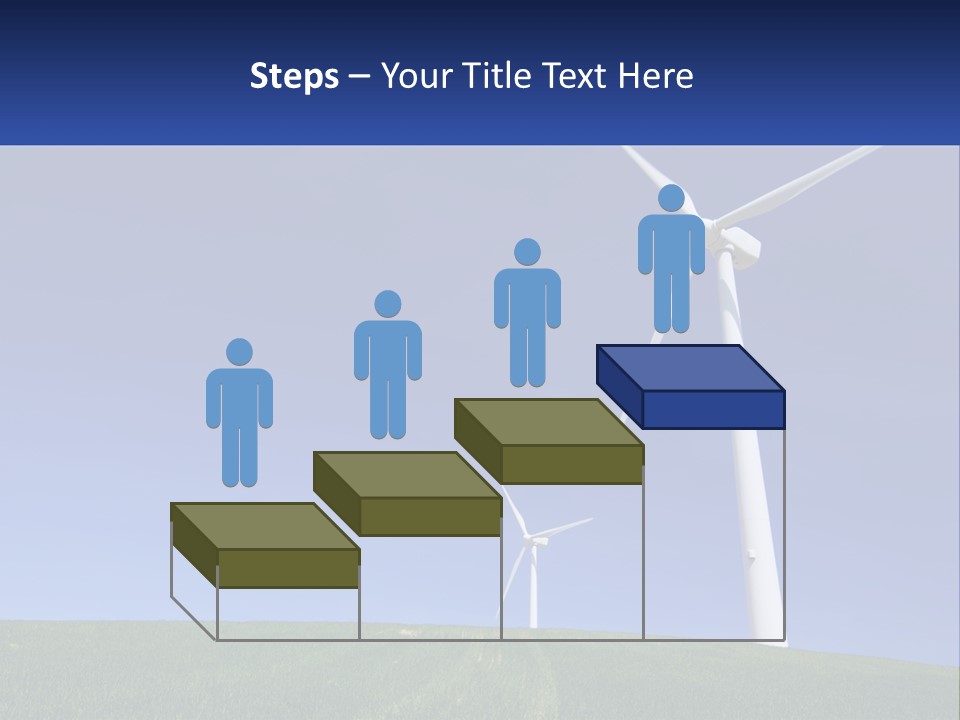 A Group Of Windmills In A Green Field PowerPoint Template