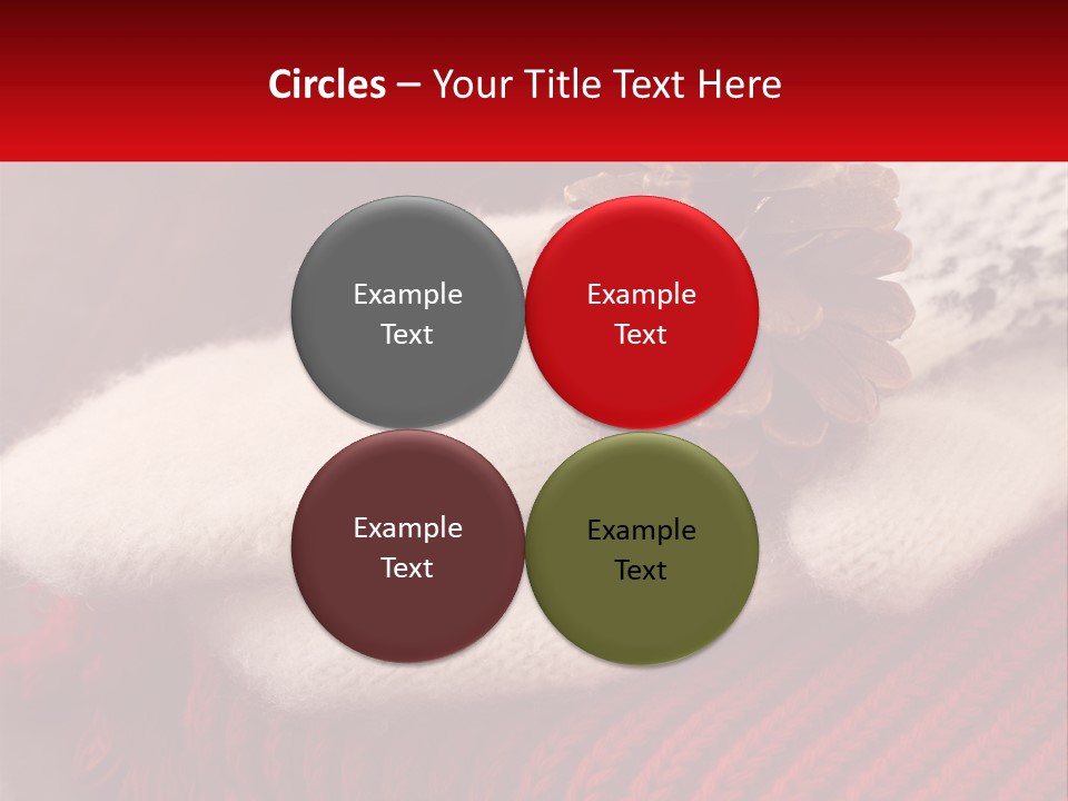 A Knitted Hat With A Pine Cone On Top Of It PowerPoint Template