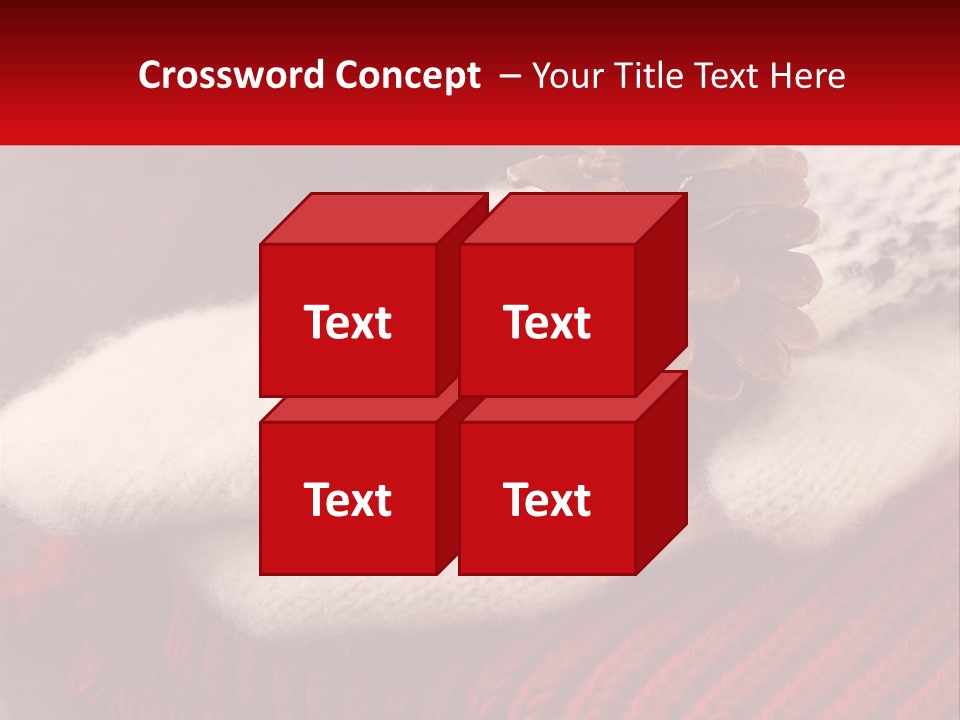 A Knitted Hat With A Pine Cone On Top Of It PowerPoint Template