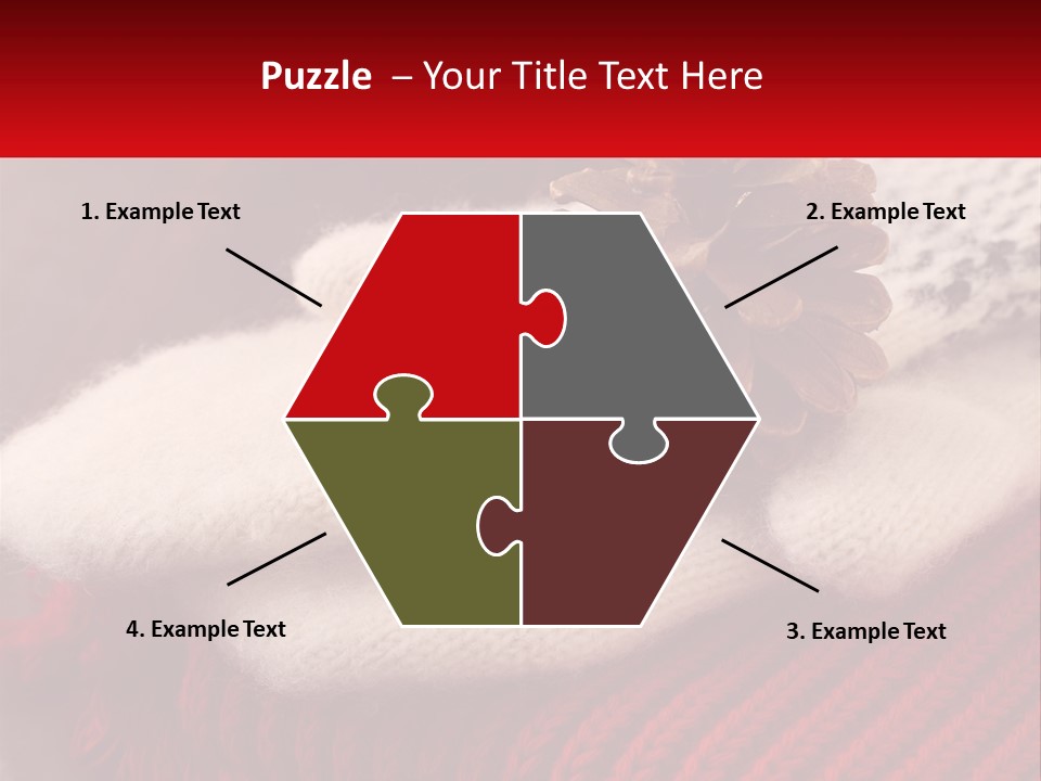 A Knitted Hat With A Pine Cone On Top Of It PowerPoint Template