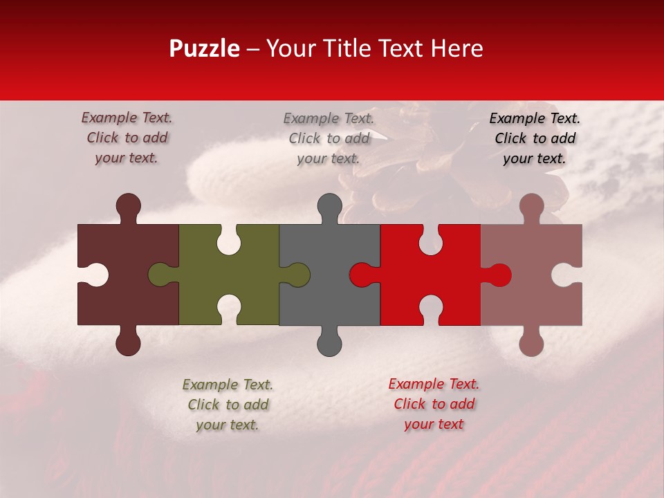 A Knitted Hat With A Pine Cone On Top Of It PowerPoint Template