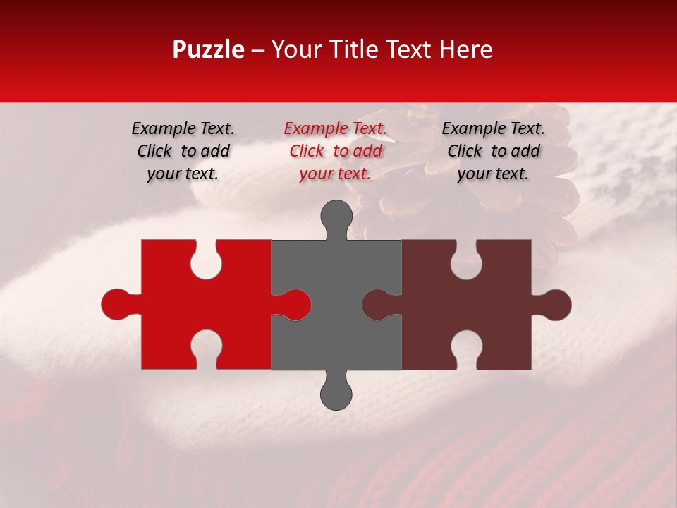 A Knitted Hat With A Pine Cone On Top Of It PowerPoint Template