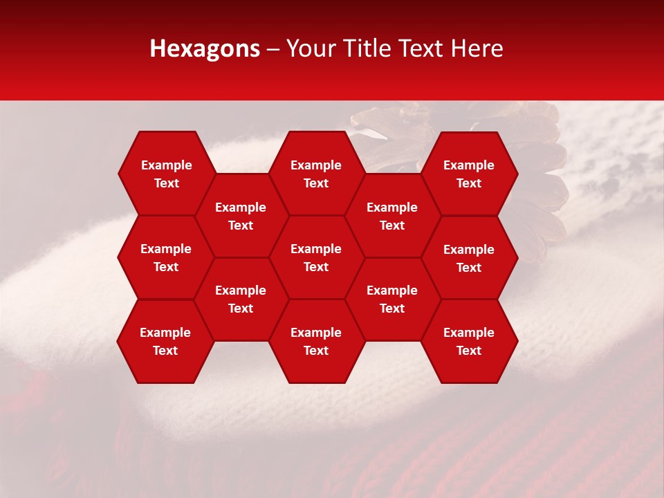 A Knitted Hat With A Pine Cone On Top Of It PowerPoint Template