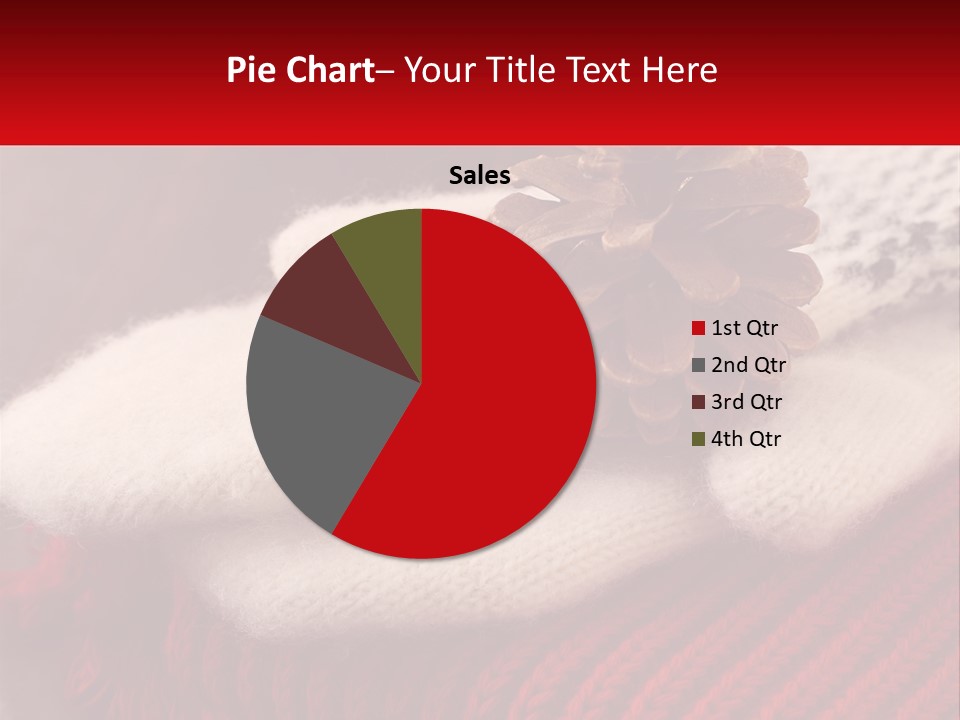 A Knitted Hat With A Pine Cone On Top Of It PowerPoint Template