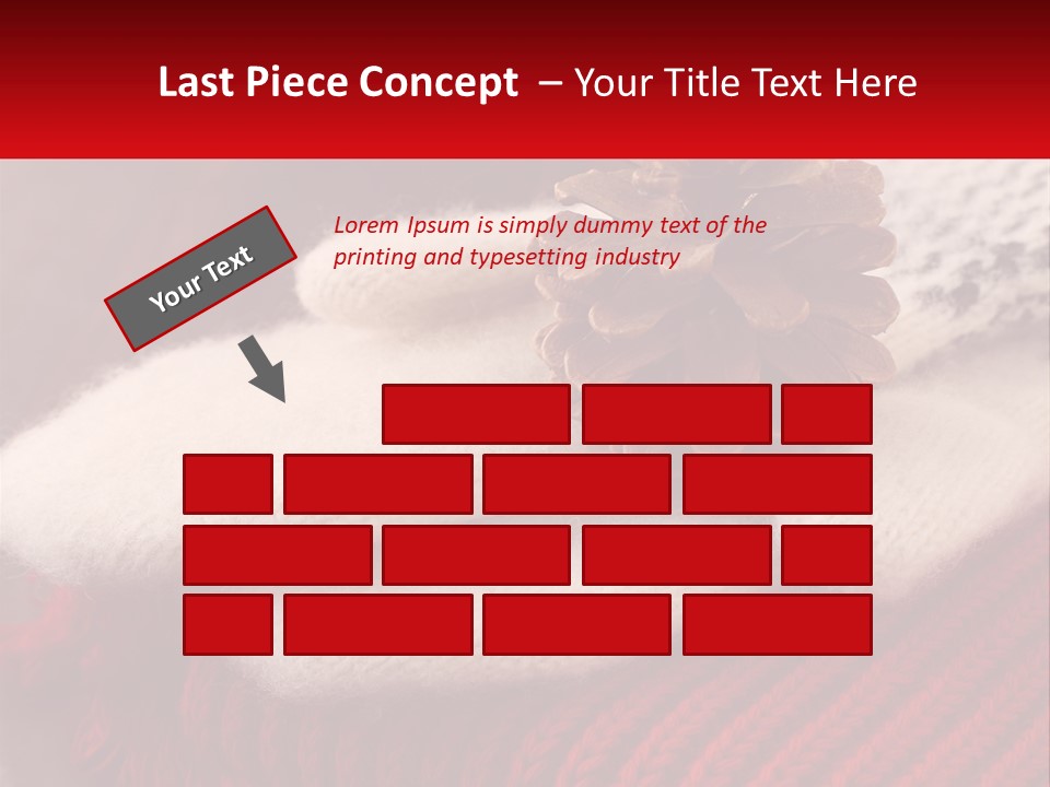 A Knitted Hat With A Pine Cone On Top Of It PowerPoint Template