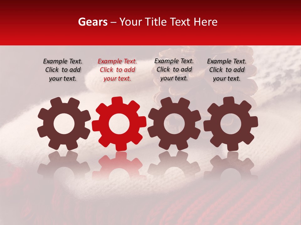 A Knitted Hat With A Pine Cone On Top Of It PowerPoint Template