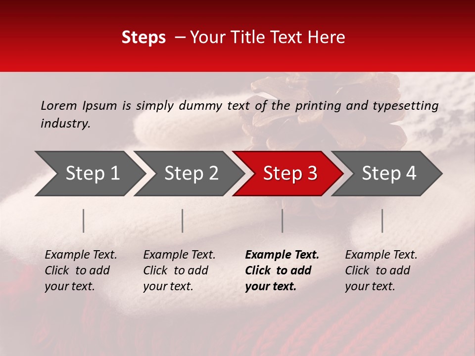 A Knitted Hat With A Pine Cone On Top Of It PowerPoint Template