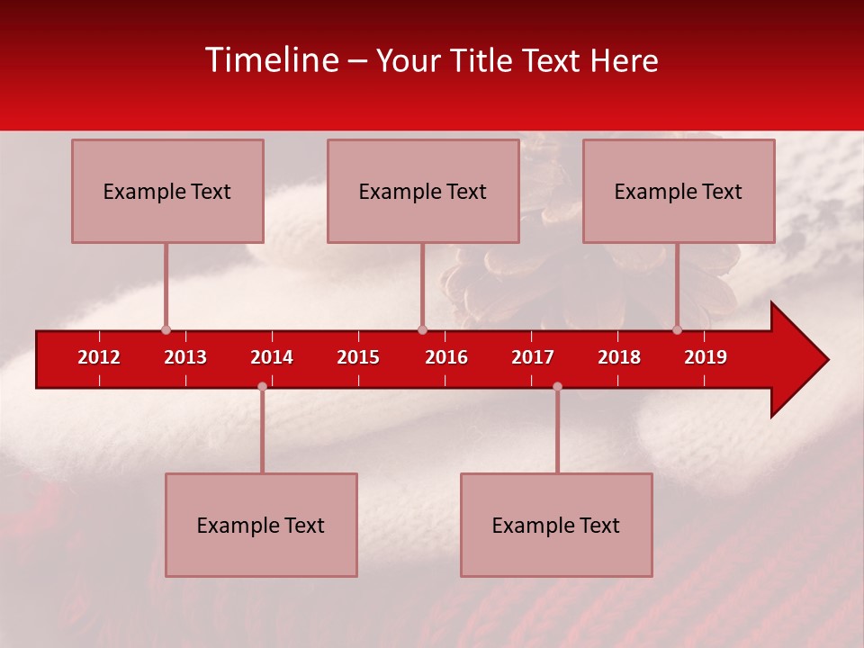 A Knitted Hat With A Pine Cone On Top Of It PowerPoint Template