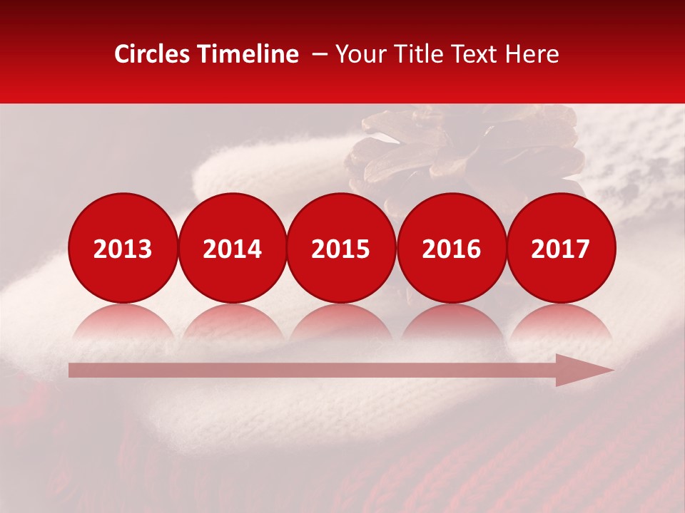 A Knitted Hat With A Pine Cone On Top Of It PowerPoint Template