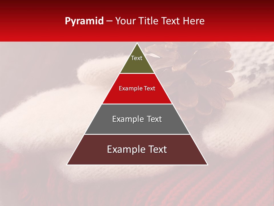 A Knitted Hat With A Pine Cone On Top Of It PowerPoint Template