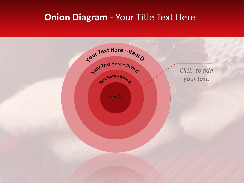 A Knitted Hat With A Pine Cone On Top Of It PowerPoint Template