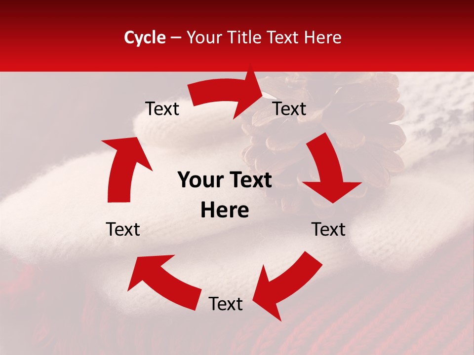 A Knitted Hat With A Pine Cone On Top Of It PowerPoint Template