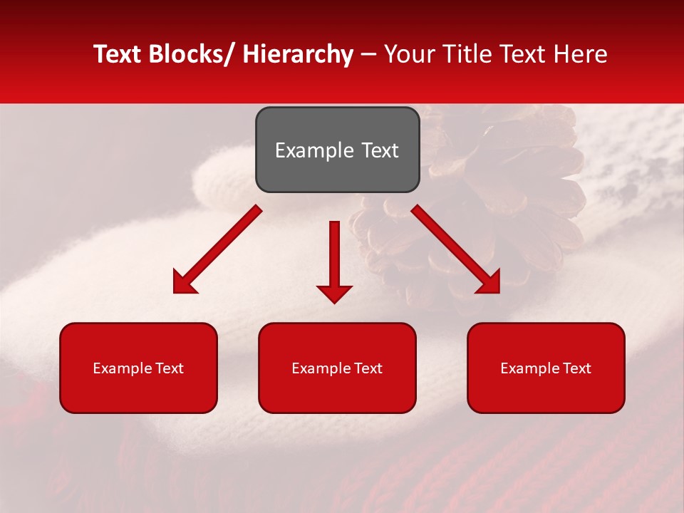 A Knitted Hat With A Pine Cone On Top Of It PowerPoint Template