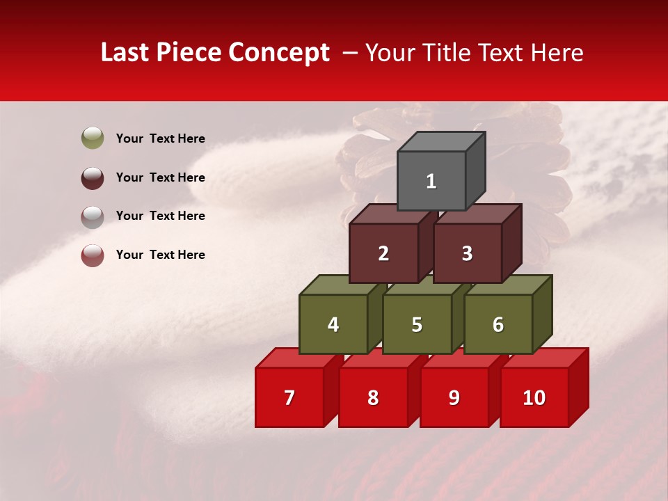 A Knitted Hat With A Pine Cone On Top Of It PowerPoint Template